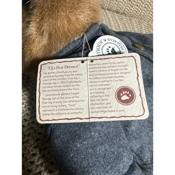 Boyds Bears TJs Best Dressed Collection Dixon Union Soldier Bear Civil War 14" - Picture 5 of 8